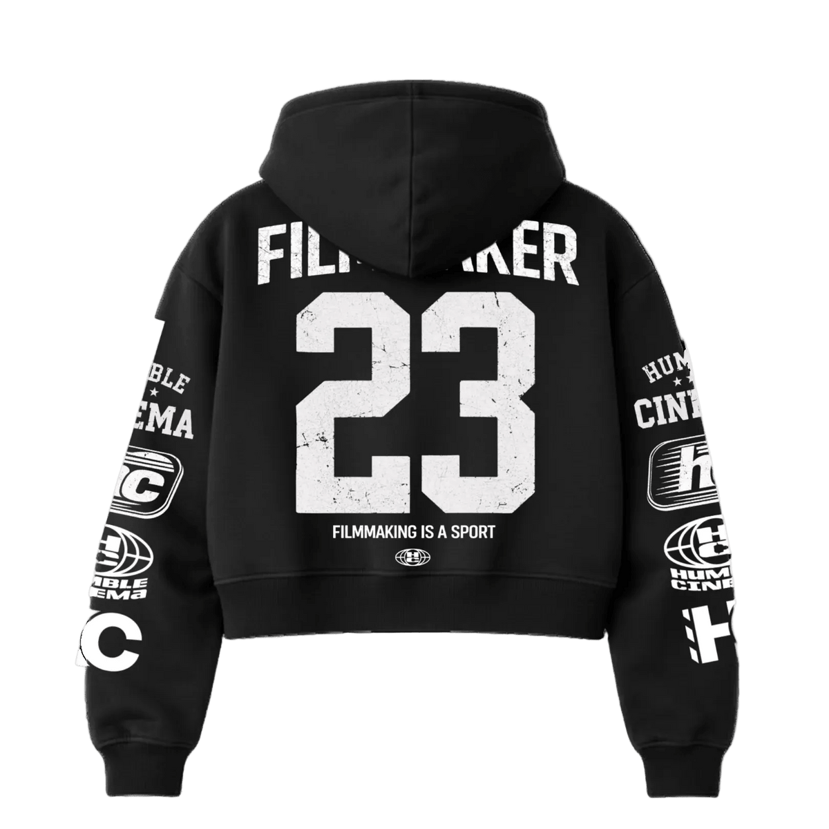 Filmmaker 23 Cropped Zip Hoodie - Humble Cinema