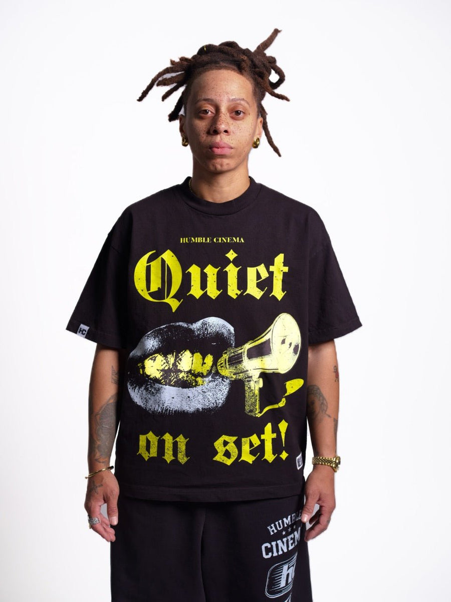 Quiet On Set Tee - Humble Cinema