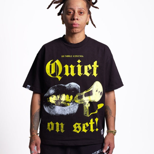Quiet On Set Tee - Humble Cinema